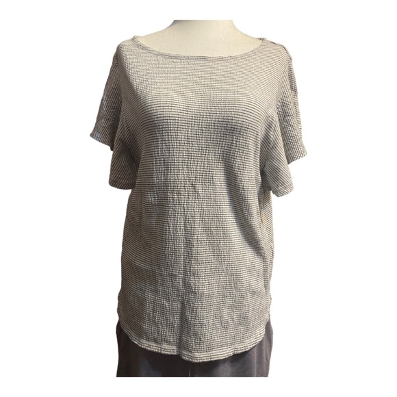 Max studio cotton blend flutter sleeve top. Sz M - Picture 2 of 7